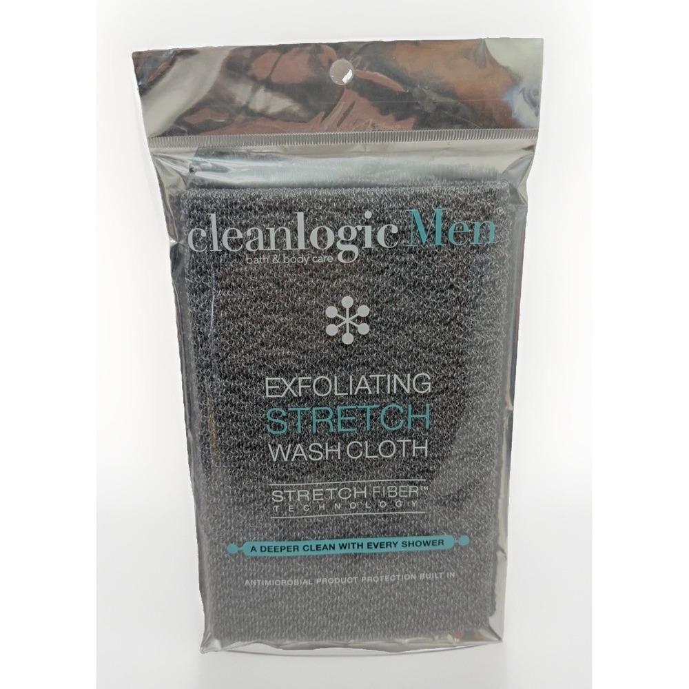 Wash Cloth Gray 1 Count Clean Logic Detox Charcoal Purifying Stretch Spa Shower